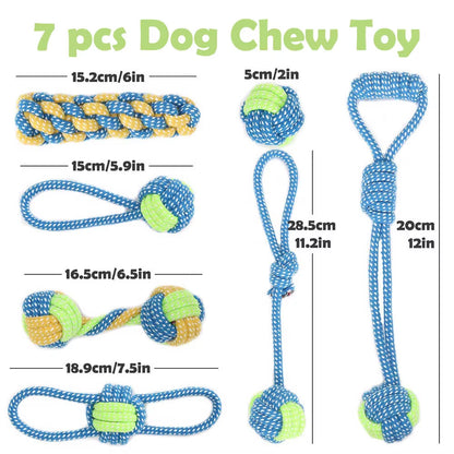 Dog Toy Pack for Small Medium Dogs Pet Chew Toy for Large Dogs Interactive Toy Dog Rope Ball for Training Playing Toy for Pets