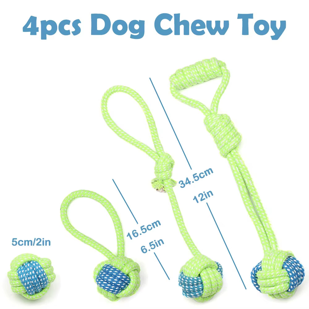 Dog Toy Pack for Small Medium Dogs Pet Chew Toy for Large Dogs Interactive Toy Dog Rope Ball for Training Playing Toy for Pets