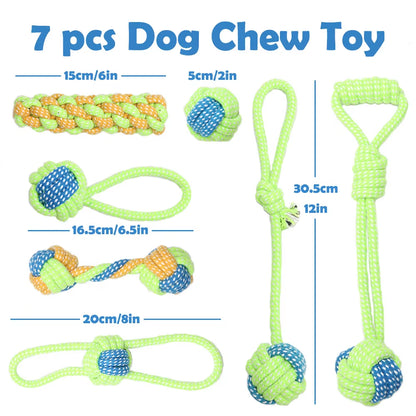 Dog Toy Pack for Small Medium Dogs Pet Chew Toy for Large Dogs Interactive Toy Dog Rope Ball for Training Playing Toy for Pets