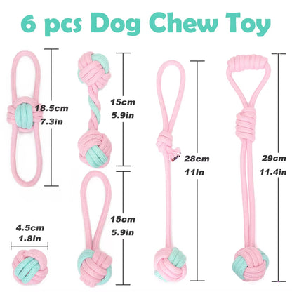 Dog Toy Pack for Small Medium Dogs Pet Chew Toy for Large Dogs Interactive Toy Dog Rope Ball for Training Playing Toy for Pets